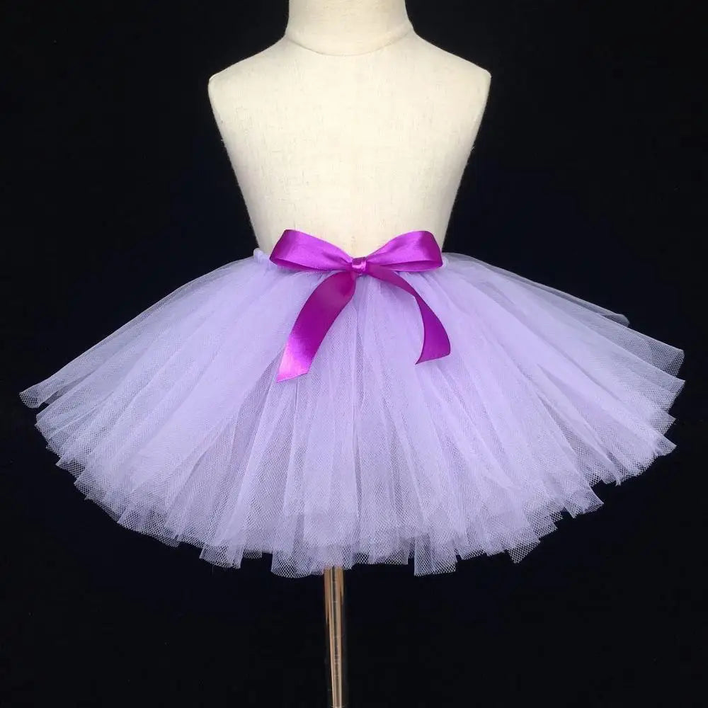 Girls Yellow Tutu Skirt Baby Fluffy Tulle Skirts Ballet Dance Pettiskirt Underskirts with Ribbon Bow Kids Party Costume Skirts