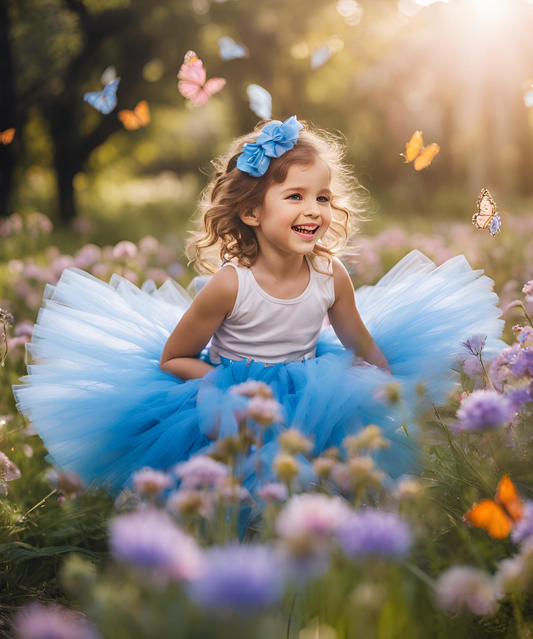 Girls Tutu Skirt Baby Fluffy Tulle Skirts Ballet Dance Pettiskirt Underskirts with Ribbon Bow Kids Party Costume Skirts