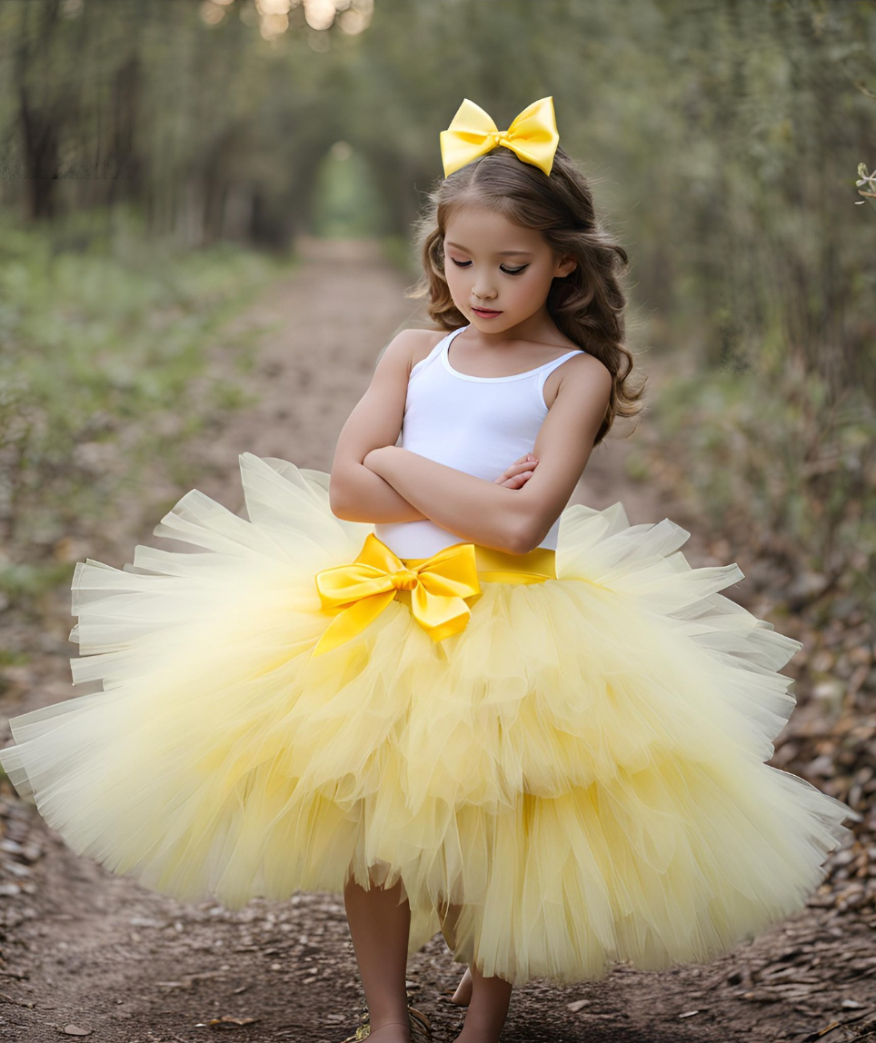 Fashion Ruffled Tulle Tutu Kids Skirt High Low Tiered Child Wedding Party Skirts Mommy and Me Birthday Party Dress Photoshoot